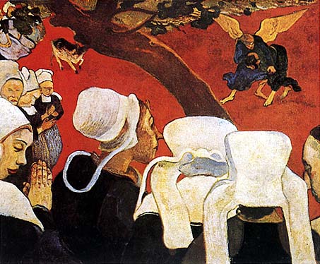 Visione dopo il sermone Paul Gauguin. 